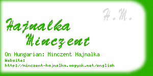 hajnalka minczent business card